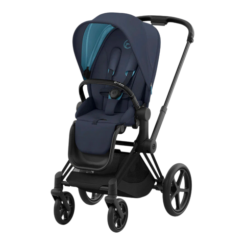 Buy nautical-blue-with-matte-black-frame Cybex Priam 4 Stroller