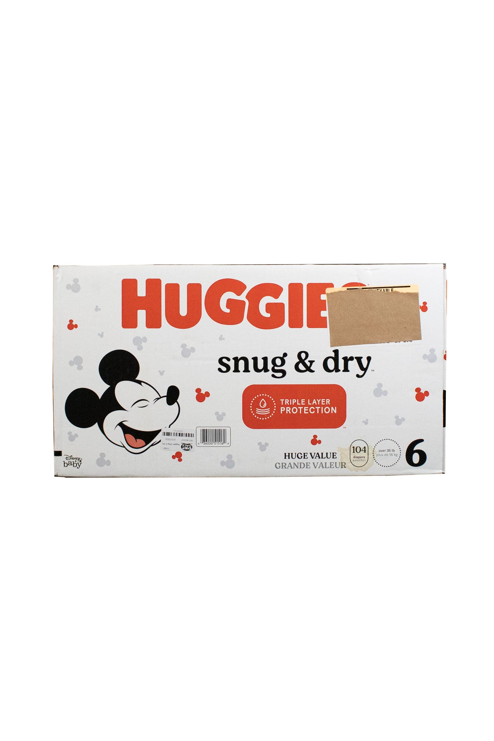 Huggies Snug & Dry Diapers, Disney Baby, 6 (Over 35 lb) - 104 diapers