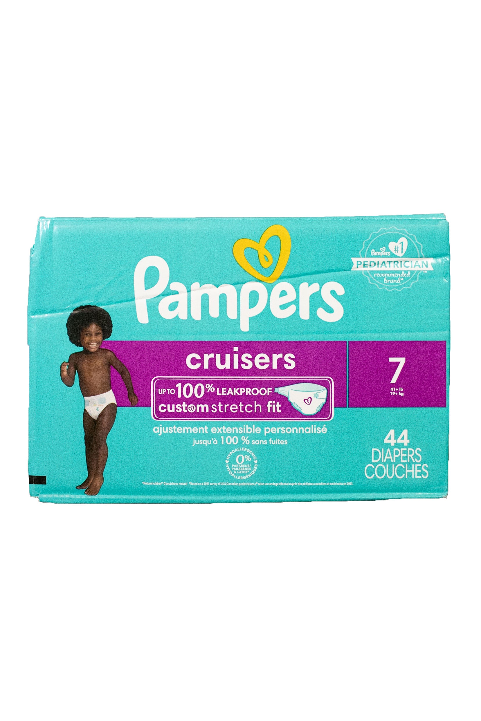 Pampers Cruisers Diapers, 7 (41+ lb), Super Pack - 44 diapers