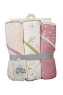 Cloud Island Infant Hooded Towel - Prairie Floral - 3 Pack - Open Box - 2