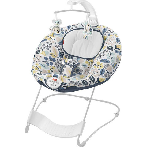 Fisher-Price See & Soothe Deluxe Bouncer - Navy Foliage  - Open Box