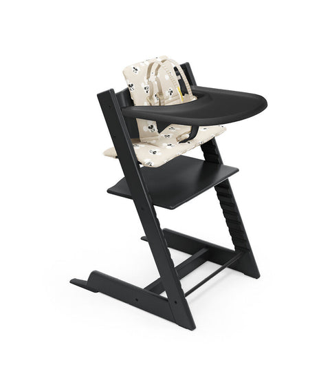 Stokke Tripp Trapp High Chair with Cushion and Tray - Black/Mickey Signature
