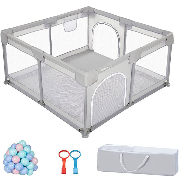 Albott Portable Baby Playpen with 50 Count Balls - Deep Grey - Like New - 1