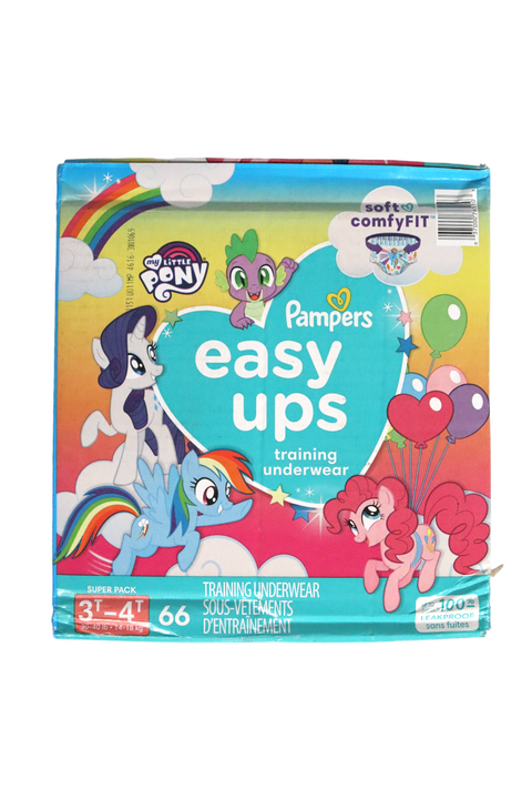 Pampers Easy Ups Training Pants - My Little Pony - Size 3T-4T - 66 Count - Factory Sealed