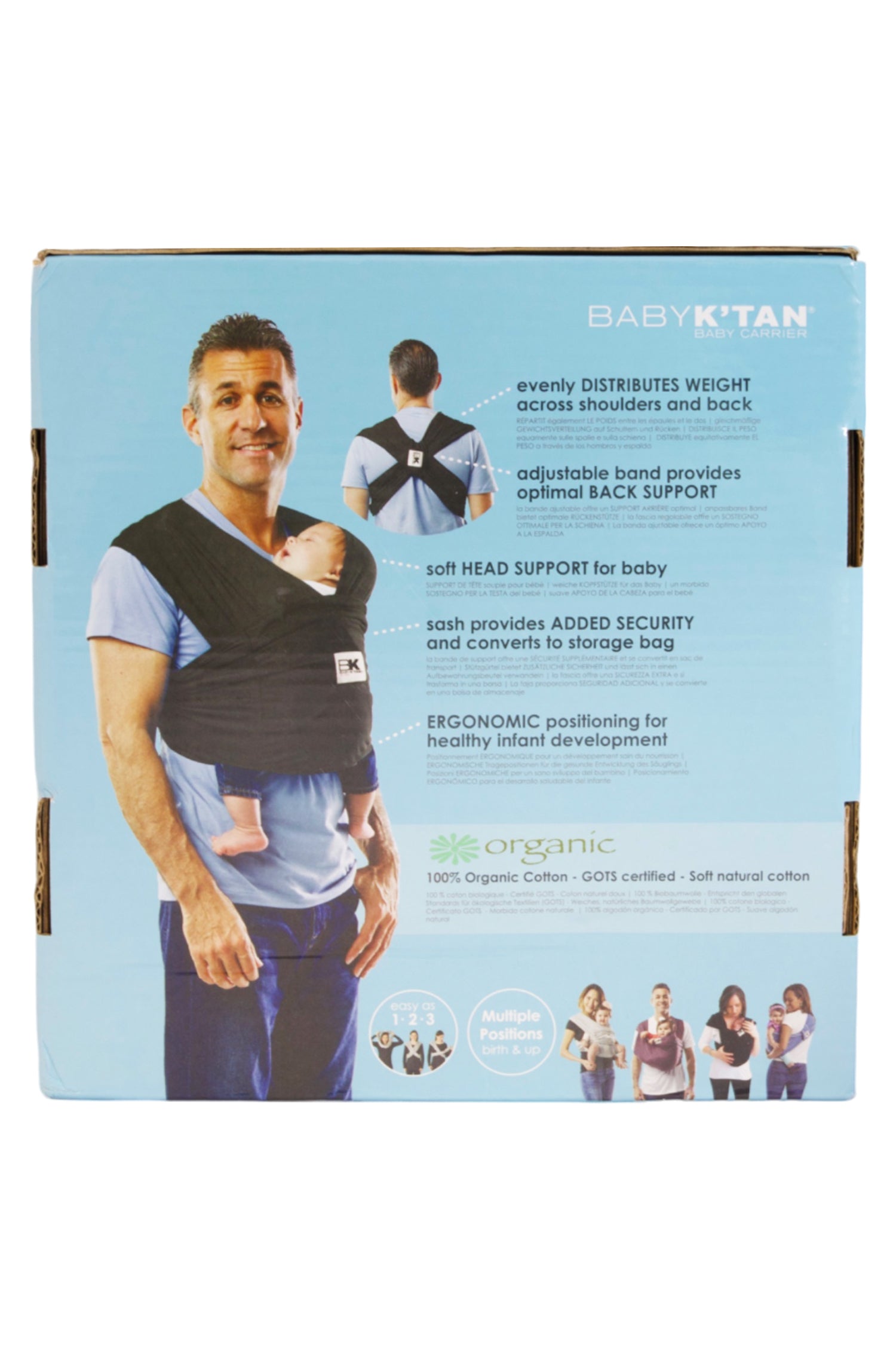 Baby K tan Organic Baby Carrier Organic Natural L Stork Exchange