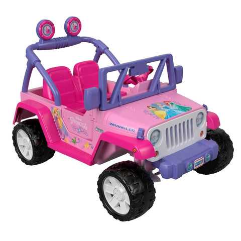 Power Wheels Jeep Wrangler Ride-On Toy - Princess - Open Box