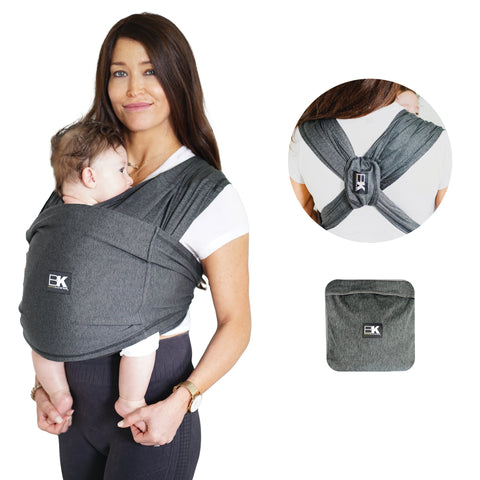 Baby K'tan Active Yoga Carrier - Heather Black - L