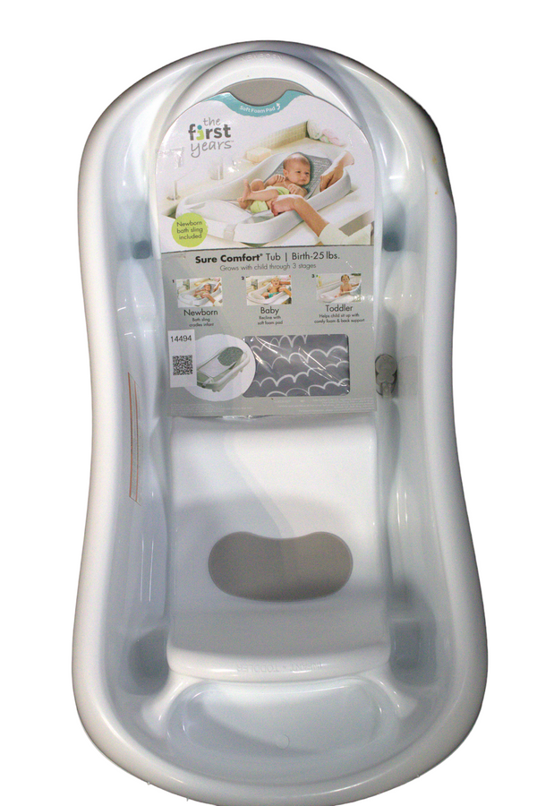 The First Years Sure Comfort Newborn to Toddler Tub - White - Open Box - 2