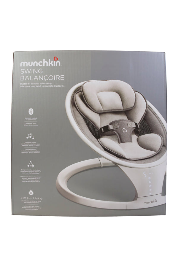 Munchkin Bluetooth-Enabled Musical Baby Swing - Classic Grey - 2