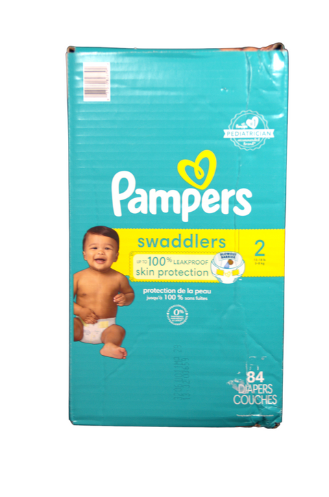 Pampers Swaddlers - Size 2 - 84 Count - Factory Sealed