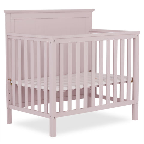 Dream On Me Ava 4-in-1 Convertible Mini Crib - Blush Pink