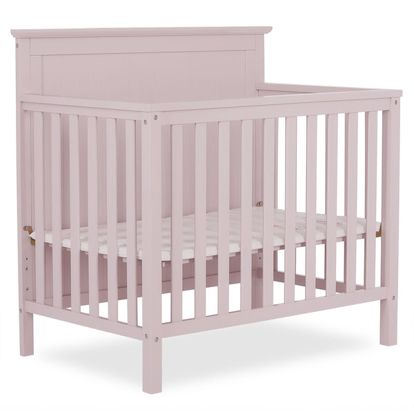 Dream On Me Ava 4-in-1 Convertible Mini Crib - Blush Pink - 1