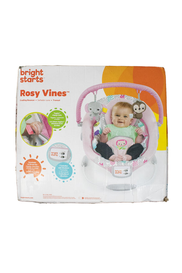 Bright Starts Comfy Bouncer - Rosy Vines - 4