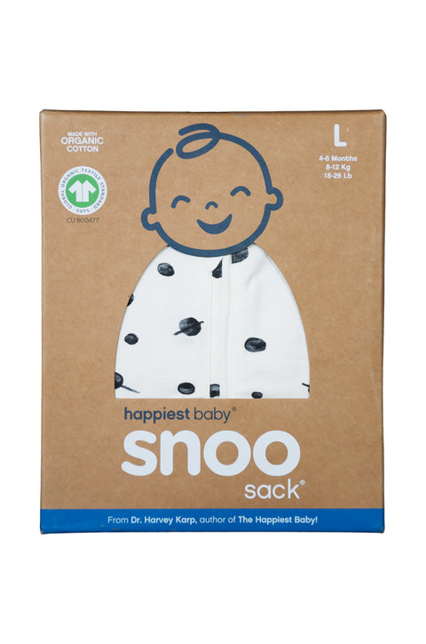 Happiest Baby SNOO Sleep Sack - Ivory Planets with Black Wings - Large - Factory Sealed