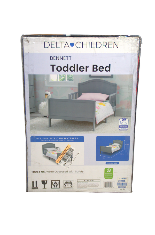 Delta Children Bennett Toddler Bed - Grey - Open Box - 3