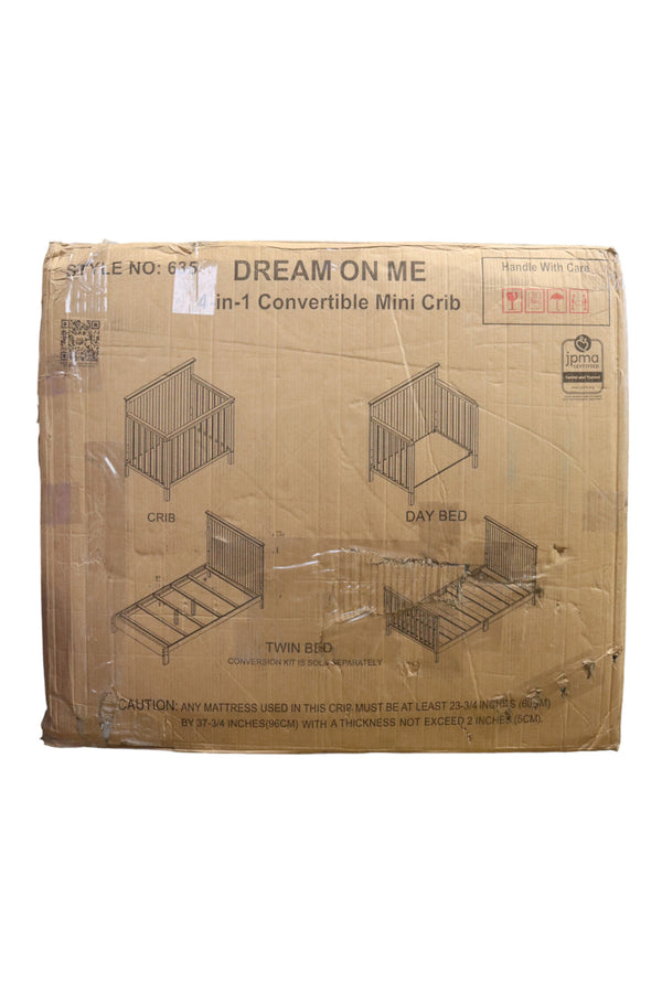 Dream On Me Ava 4-in-1 Convertible Mini Crib - Blush Pink - 2