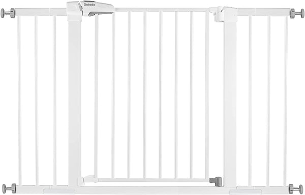 BABELIO Extra Wide Metal Baby Gate - 29-48 Inch - White - 1