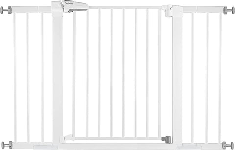 BABELIO Extra Wide Metal Baby Gate - 29-48 Inch - White