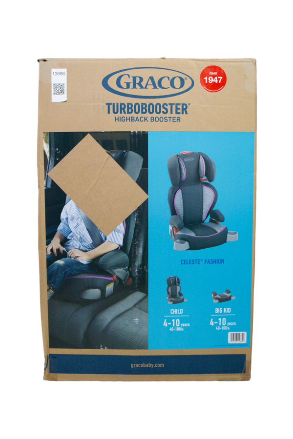 Graco TurboBooster Highback Booster Car Seat - Celeste - 2022 - Open Box - 2