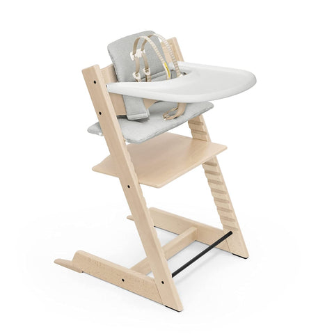 Stokke Tripp Trapp High Chair with Cushion and Tray - Natural/Nordic Grey