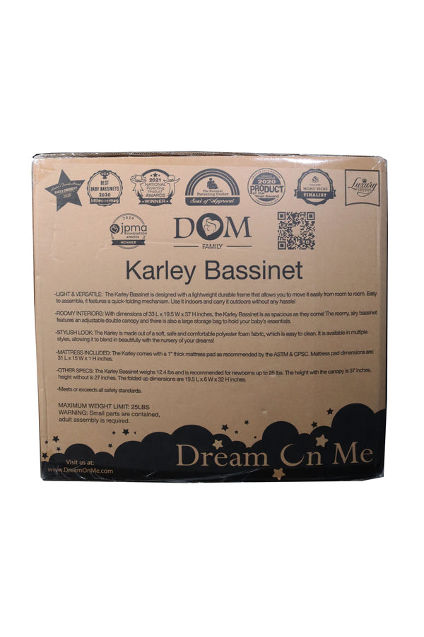 Dream On Me Karley Bassinet - Dove White - Factory Sealed - 3