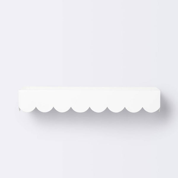 Cloud Island Metal Scalloped Shelf - White - Gently Used - 1