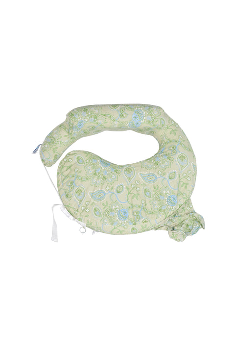 My Brest Friend Inflatable Travel Nursing Pillow - Green Pasiley  - Gently Used