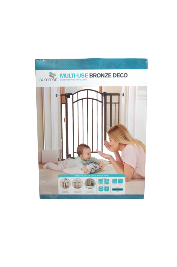 Summer Infant Multi-Use Decorative Extra Tall Walk-Thru Baby Gate - Bronze - 3