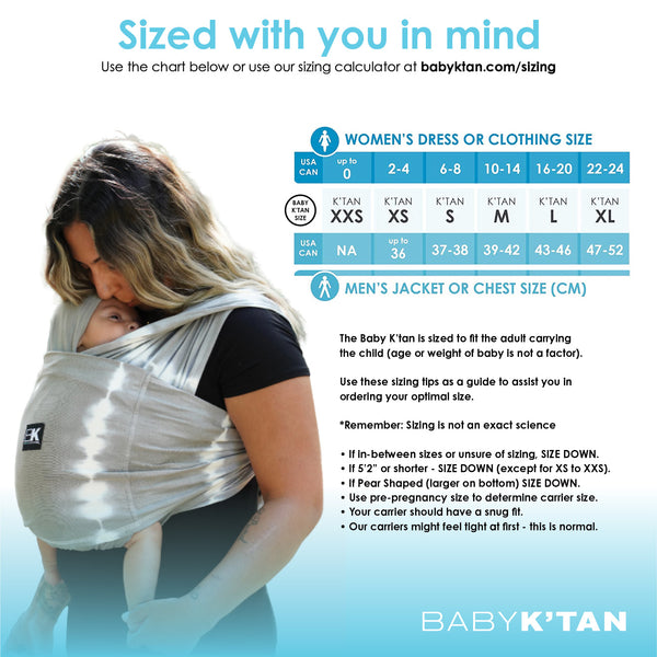 Baby K'tan Original Baby Carrier - Heather Grey - XS - 2