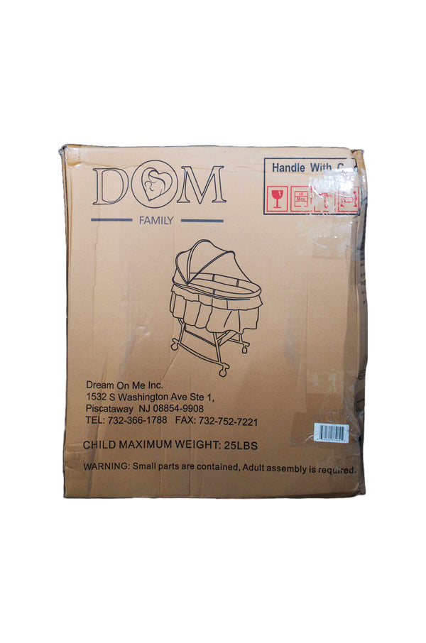 Dream On Me Lacy Portable 2-in-1 Bassinet & Cradle - Pink & White - Factory Sealed - 2
