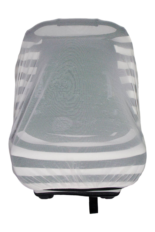 AMAZLINEN Car Seat Cover - Black and White Stripes - Gently Used - 2