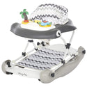 Dream On Me 2 in 1 Aloha Fun Activity Baby Walker and Rocker - Grey - 1