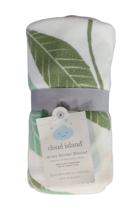 Cloud Island Brushed Jersey Stroller Blanket - Blooms