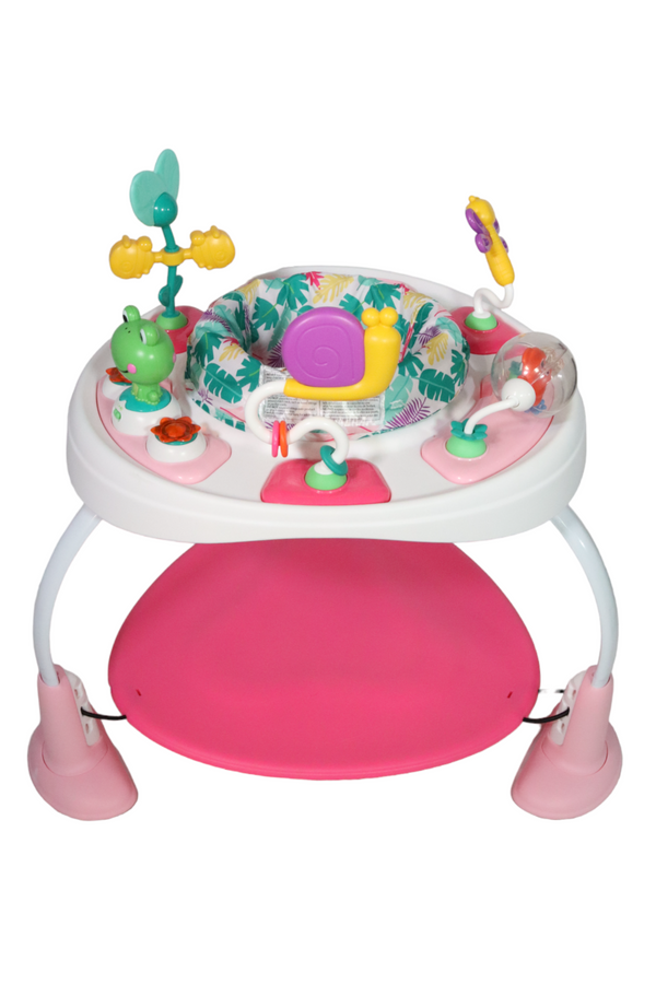 Bright Starts Bounce Bounce Baby 2-in-1 Activity Jumper & Table - Playful Palms - Gently Used - 2