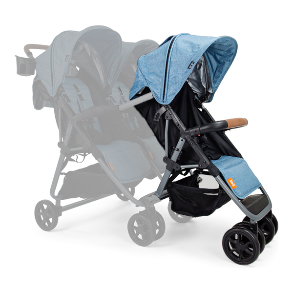 zoe double stroller blue Zoe The Trioᵛ¹ Add-On Seat