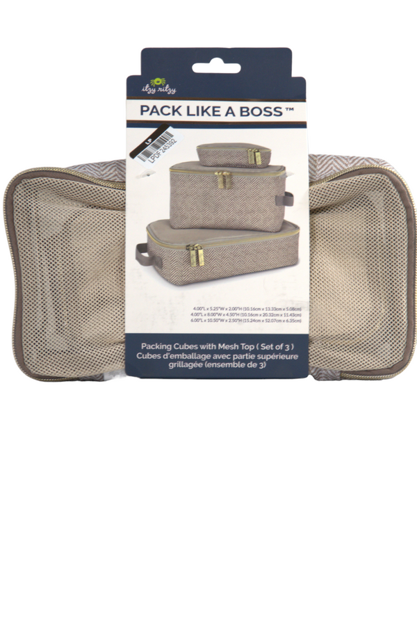 Itzy Ritzy Pack Like a Boss Packing Cubes - Taupe - Factory Sealed - 2