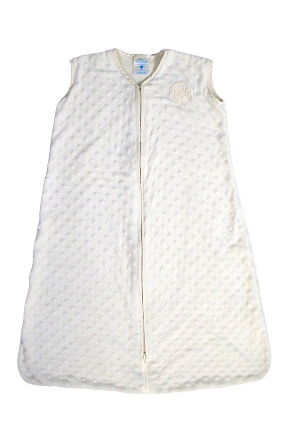 Halo Sleepsack Wearable Blanket - Cream Plush Dots - Large - Well Loved - 2