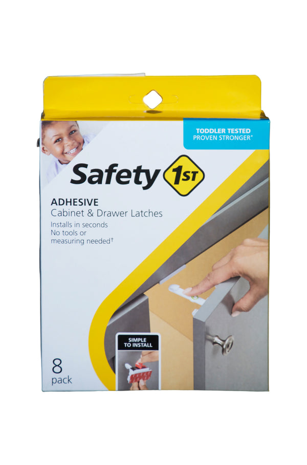 Safety 1st Adhesive Cabinet & Drawer Latches - 8 Pack - Original - 2