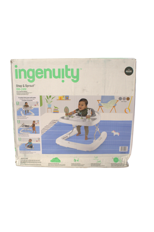 Ingenuity Step & Sprout 3-in-1 Baby Activity Walker - First Forest - 6