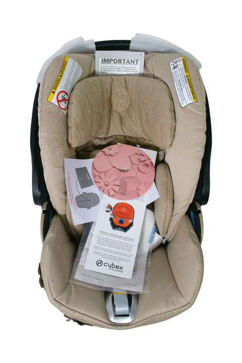 Cybex Platinum Cloud Q SensorSafe Infant Car Seat - Simply Flowers Beige
