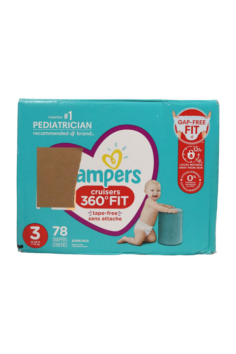 Pampers Cruisers 360° - Size 3 - 78 Count - Open Box