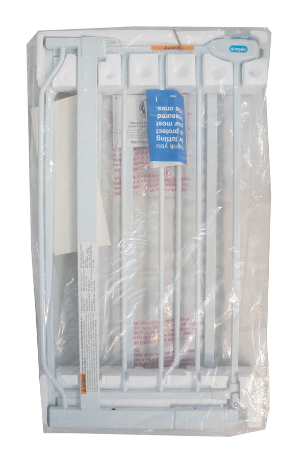 Regalo Wall Safe Extra Wide Safety Gate - White - Like New - 3
