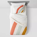 Pillowfort Kids' Comforter Set - Placed Rainbow - Twin - Open Box - 1