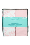 Aden + Anais Essentials 2-Pack Cotton Poplin Crib Sheets - Flowers Bloom - Factory Sealed - 2