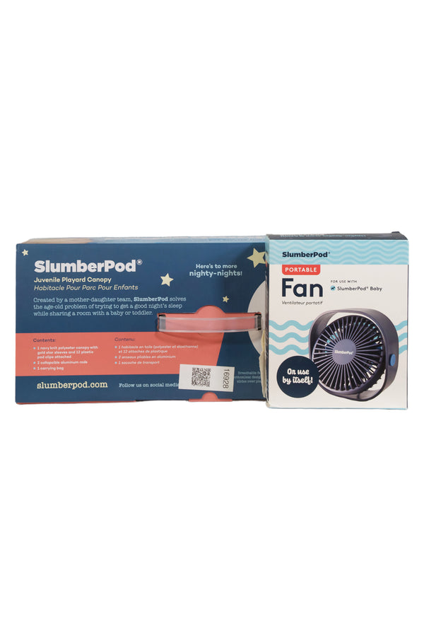 SlumberPod Portable Sleep Pod with Fan 2.0 - Black/Grey - Gently Used - 2