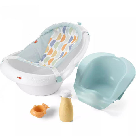 Fisher-Price 4-in-1 Sling 'n Seat Bath Tub - Light Blue/Orange