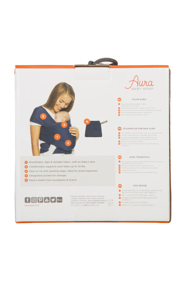 Ergobaby Aura Baby Wrap - Coral Dots - Open Box - 3