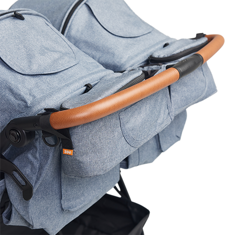 Zoe The Double Stroller Organizer - Ocean