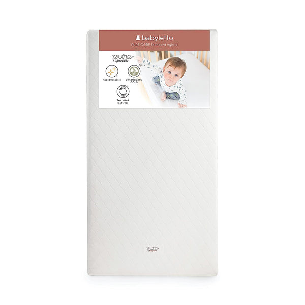 Babyletto Pure Core Mini Crib Mattress with Hybrid Waterproof Cover - White - Factory Sealed - 1
