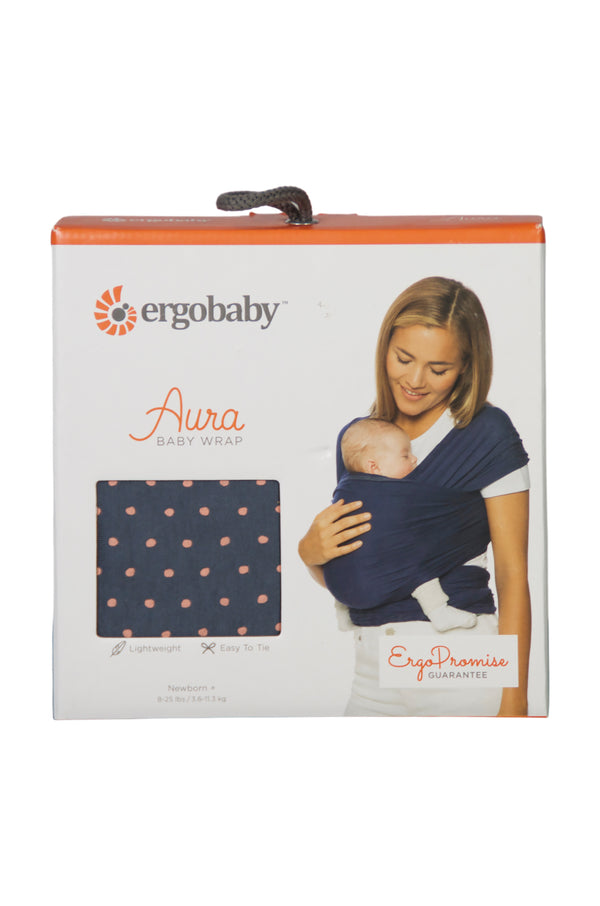 Ergobaby Aura Baby Wrap - Coral Dots - Open Box - 2